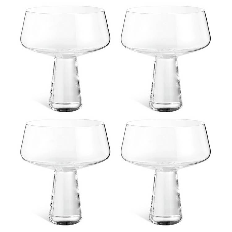 Habitat champagne coupe glasses block stem set of 4, UK version