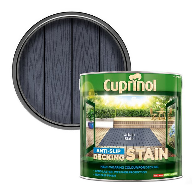 Cuprinol anti-slip decking stain Urban Slate 2.5L, UK version