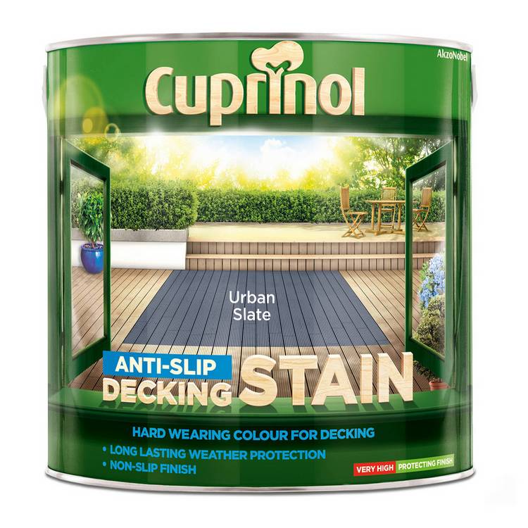 Cuprinol anti-slip decking stain Urban Slate 2.5L, UK version