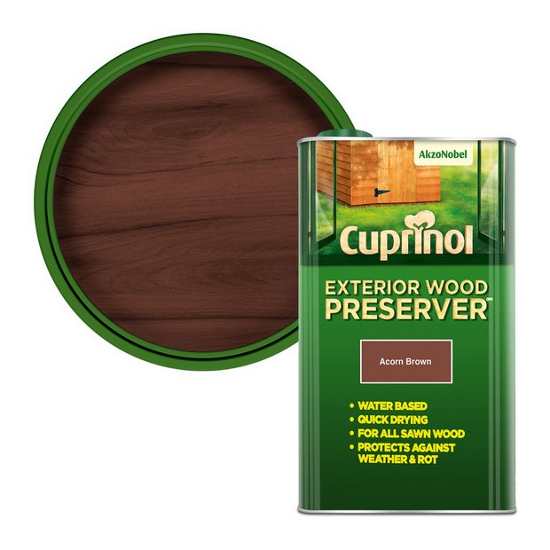 Cuprinol Wood Preserver Acorn Brown 5L - British product