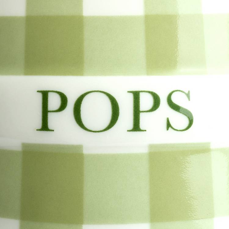 Argos Home dark green gingham Pops decal ceramic mug (British brand)