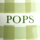 Argos Home dark green gingham Pops decal ceramic mug (British brand)