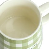 Argos Home dark green gingham Pops decal ceramic mug (British brand)