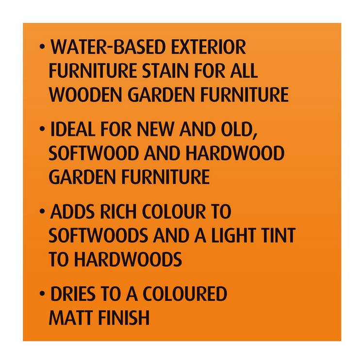 Cuprinol garden furniture stain clear 750ml, imported from the UK