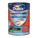 Dulux Weathershield Smooth Masonry Paint Black 5L, imported from the UK