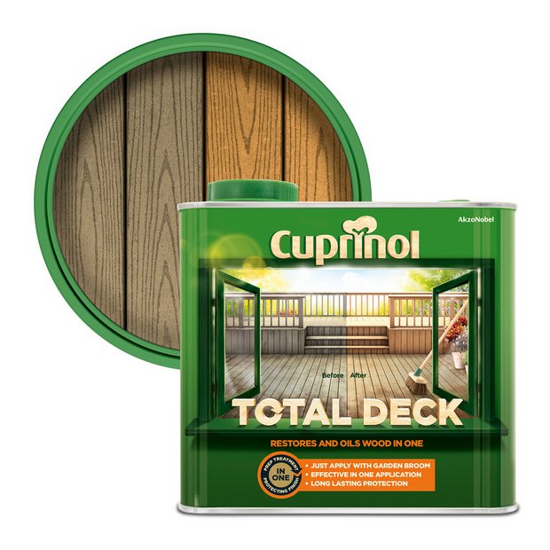 Cuprinol Total Deck 2.5L clear deck treatment (British brand)