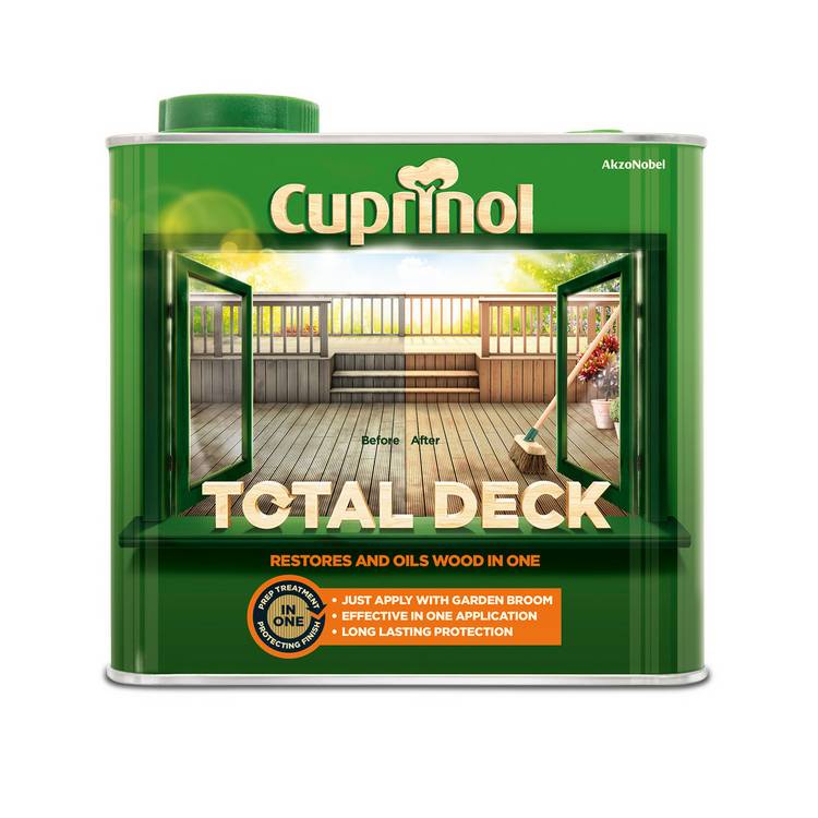 Cuprinol Total Deck 2.5L clear deck treatment (British brand)