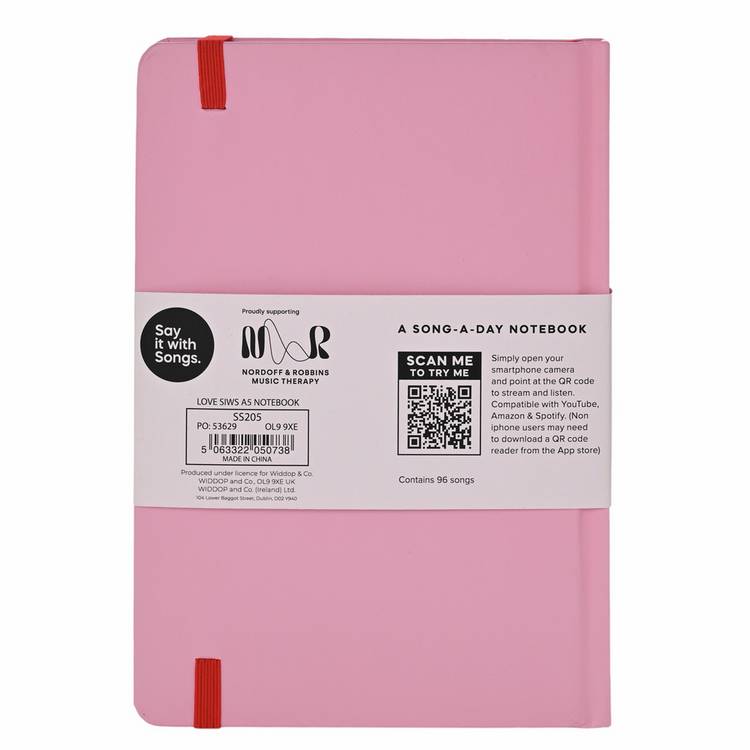 Say It With Songs love notebook A5, imported from the UK