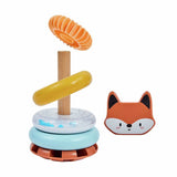 Chad Valley stacking rings toy with fox topper - British product