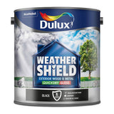 Dulux Weathershield Quick Dry Satin Gloss Black 2.5L, UK version