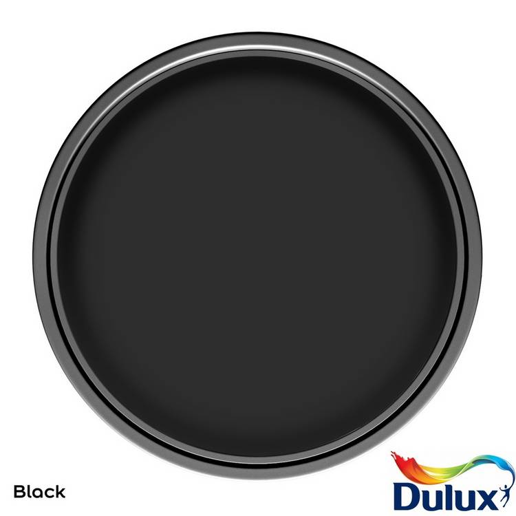 Dulux Weathershield satin black exterior paint 2.5L - British product