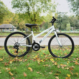 Falcon Aurora 24 inch kids hybrid bike white, UK version