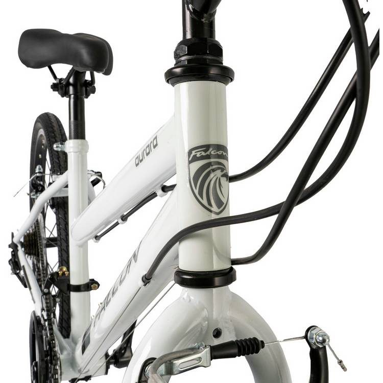 Falcon Aurora 24 inch kids hybrid bike white, UK version