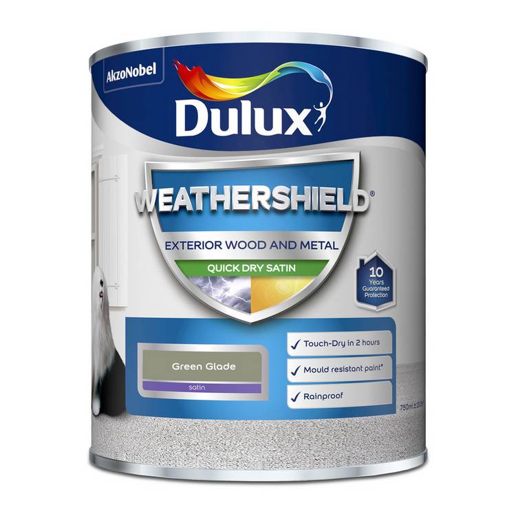 Dulux satin paint Green Glade 750ml - British product