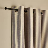 Habitat blackout eyelet curtains charcoal stripe 117x137cm, imported from the UK