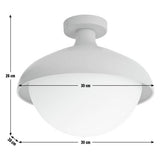 Habitat Acorn flush ceiling light latte, UK version