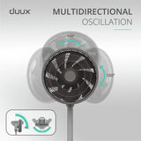 Duux pedestal fan Grey 13 inch, imported from the UK