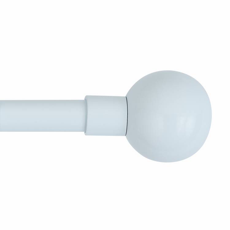 Home Essentials white extendable curtain pole 70-120cm, UK version
