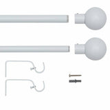 Home Essentials white extendable curtain pole 70-120cm, UK version
