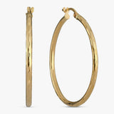 Revere 9ct yellow gold large hoop earrings, UK version