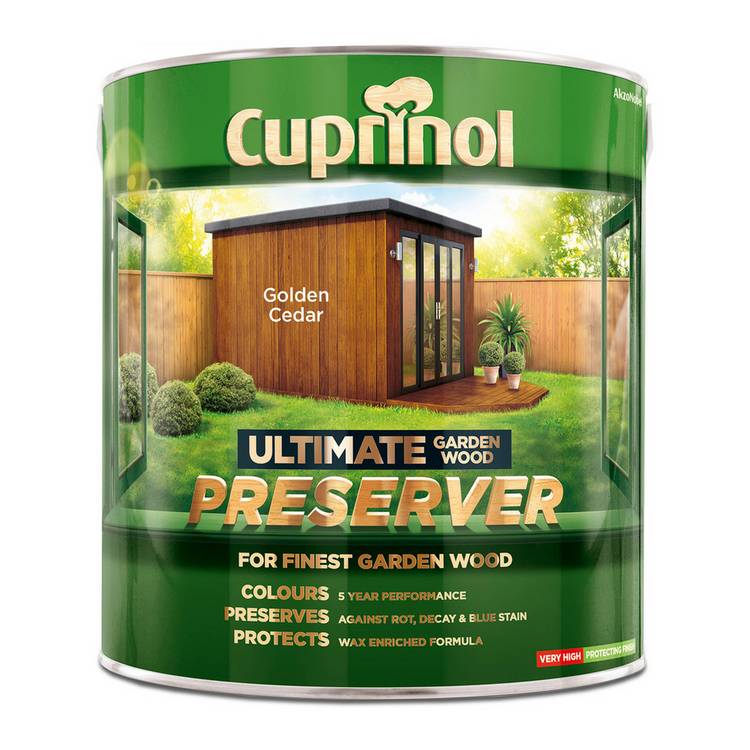 Cuprinol wood preserver Golden Cedar 4L, UK version