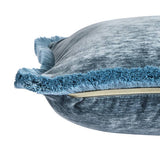 Habitat fringed chenille cushion storm blue 43x43cm (British brand)