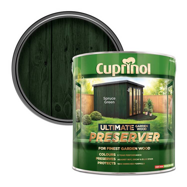 Cuprinol Garden Wood Preserver Spruce Green 4L - British product