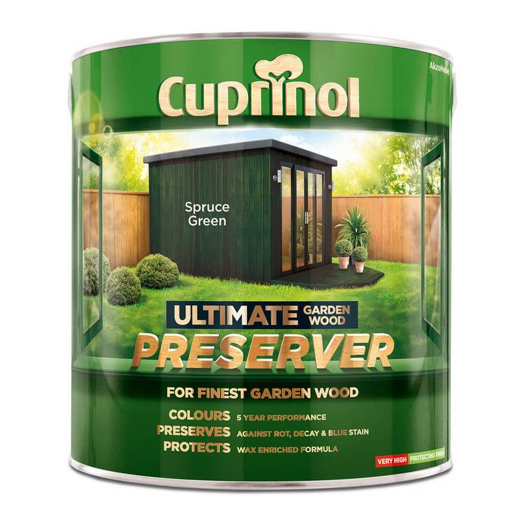 Cuprinol Garden Wood Preserver Spruce Green 4L - British product