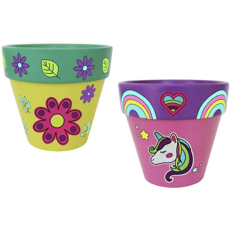Chad Valley paint and create plant pots set of 2, UK version