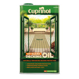 Cuprinol UV Guard Decking Oil Natural 5L, imported from the UK