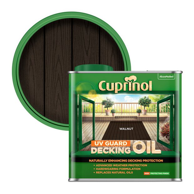 Cuprinol UV Guard Decking Oil Walnut 2.5L, UK version
