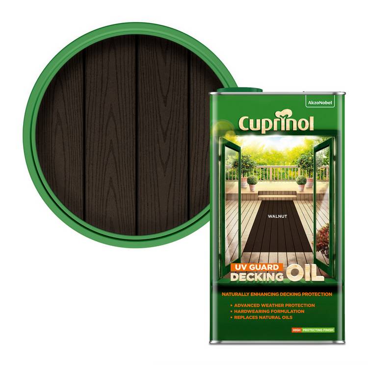 Cuprinol UV Guard decking oil Walnut 5L (British brand)