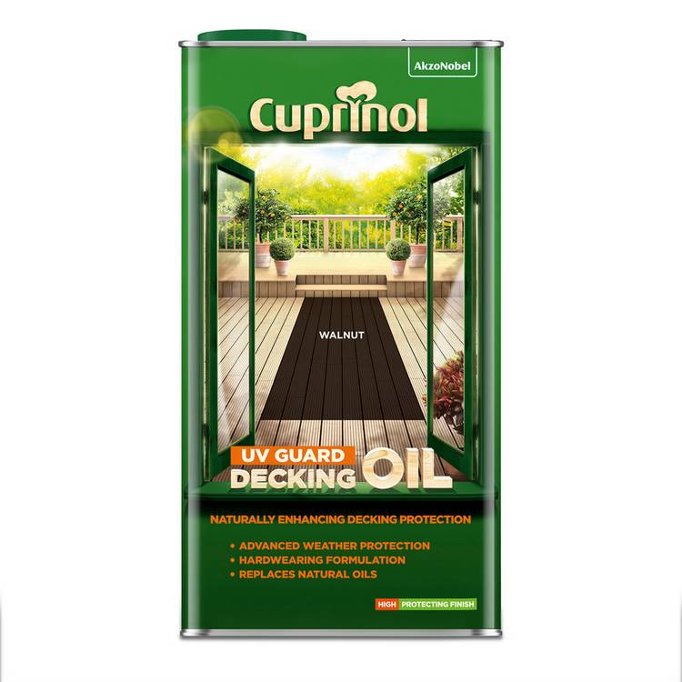 Cuprinol UV Guard decking oil Walnut 5L (British brand)