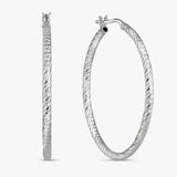 Argos Revere Sterling Silver Diamond Cut Large Hoop Earrings- Buy online at McGrocer