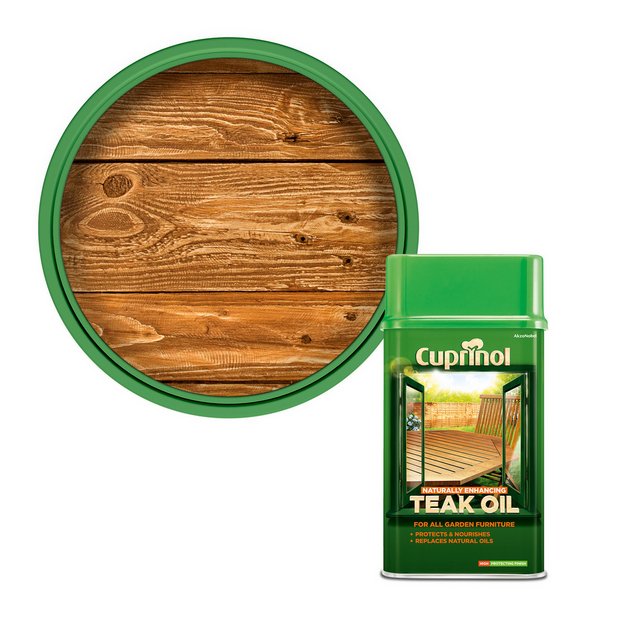 Cuprinol clear teak oil 1L, imported from the UK