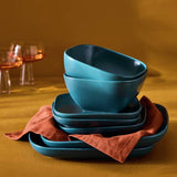 Argos Habitat Matte Square 12 Piece Stoneware Dinner Set - Teal- Buy online at McGrocer