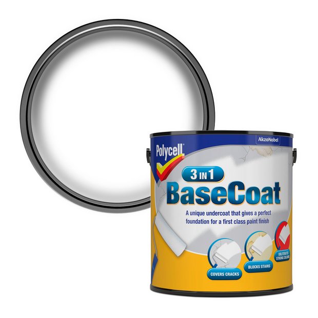 Polycell 3 in 1 basecoat paint 2.5L - British product