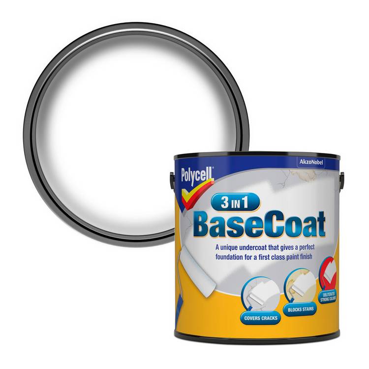Polycell 3 in 1 basecoat paint 2.5L - British product