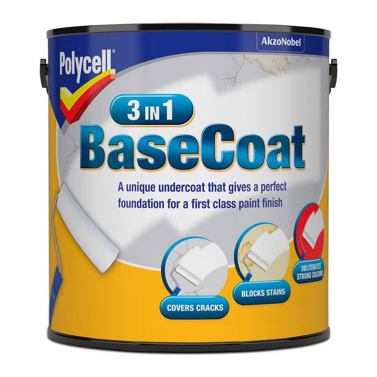Polycell 3 in 1 basecoat paint 2.5L - British product