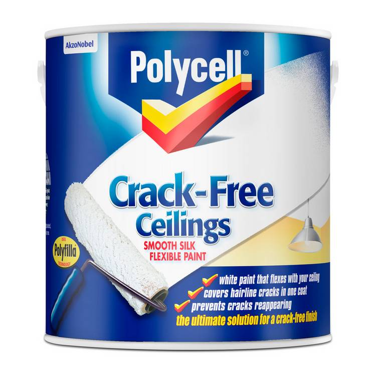 Polycell Crack Free Ceilings paint 2.5L - British product