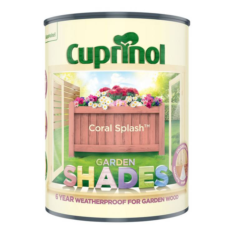 Cuprinol garden paint Coral Splash 1L, UK version