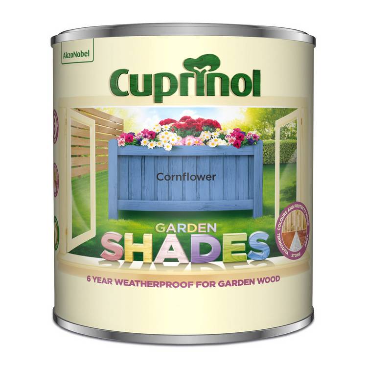 Cuprinol garden paint Cornflower 1L, imported from the UK