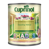 Cuprinol Garden Shades Dazzling Yellow 1L wood paint, imported from the UK
