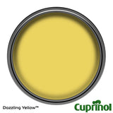 Cuprinol Garden Shades Dazzling Yellow 1L wood paint, imported from the UK