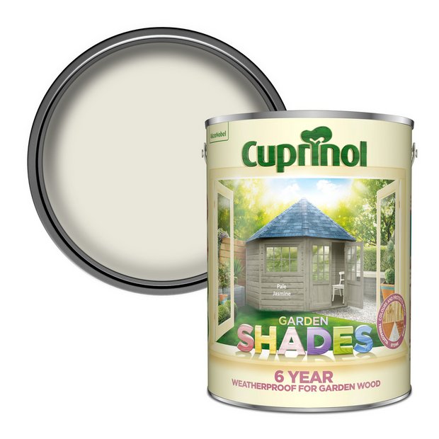 Cuprinol Garden Shades Pale Jasmine 5L garden paint (British brand)