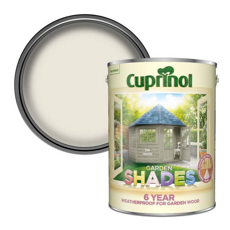 Cuprinol Garden Shades Pale Jasmine 5L garden paint (British brand)