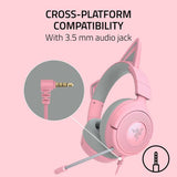 Razer Kraken Kitty pink gaming headset - British product