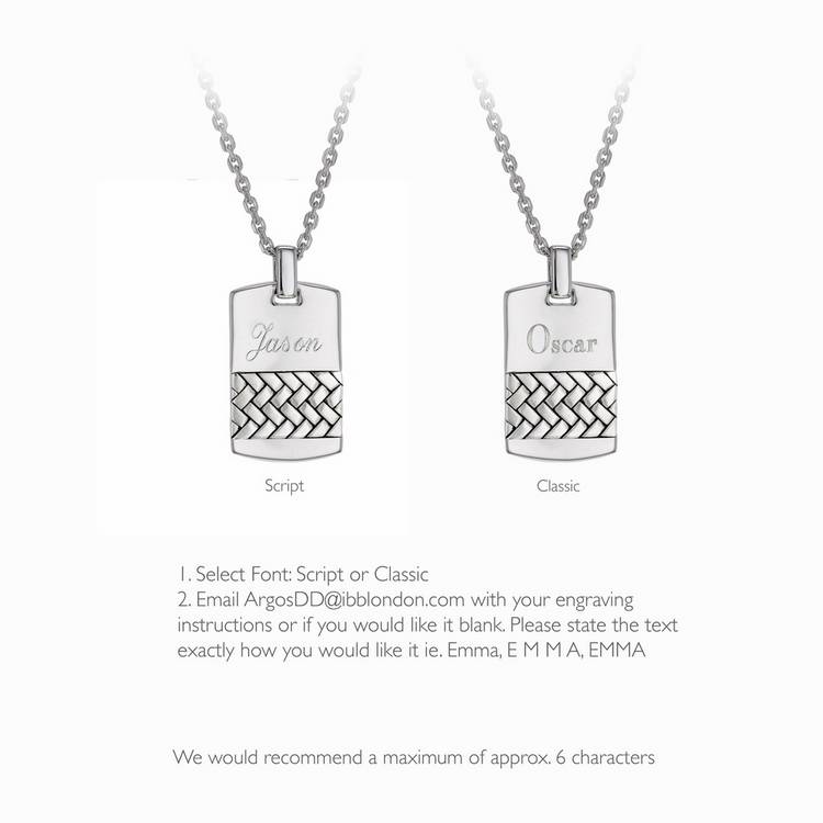 Revere dog tag chain 56cm personalisable, imported from the UK