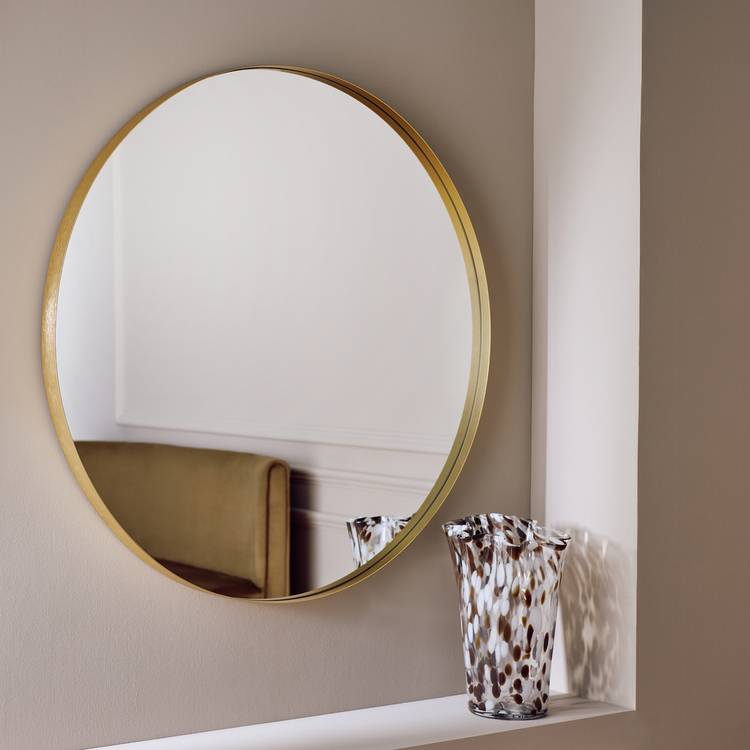 Argos Home gold effect round wall mirror 80cm, UK version