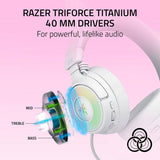 Razer Kraken Kitty V3 Pro white gaming headset, UK version